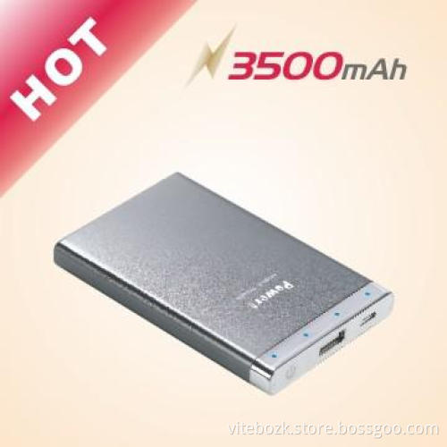 Promotion Portable Battery Charger 3500mAh with 6pcs LED Lights